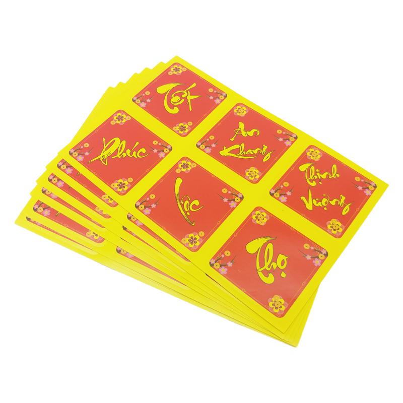 Bộ 6 Tấm Sticker Trang Trí Tết - Teenage 02