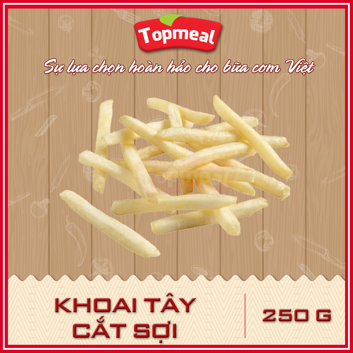 HCM - Khoai tây cắt sợi đông lạnh - Giao nhanh TP.HCM
