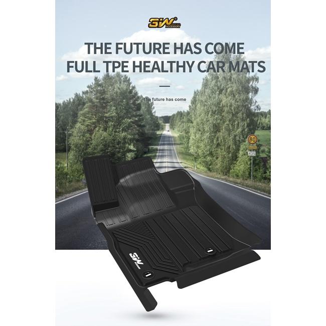 Thảm lót sàn xe ô tô LEXUS LX570  2007-2021 Nhãn hiệu Macsim 3W chất liệu nhựa TPE đúc khuôn cao cấp - màu đen