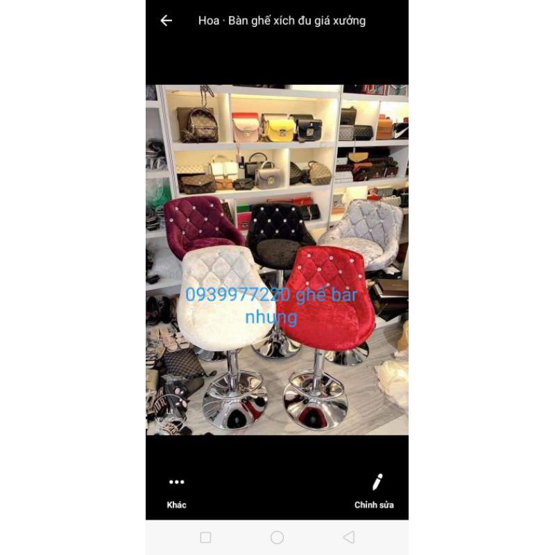 Ghế bar nhung cao cấp