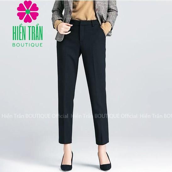 Quần âu nữ công sở Hiền Trần BOUTIQUE vải trượt Thái mềm mại, co giãn, tôn dáng chuẩn VNXK