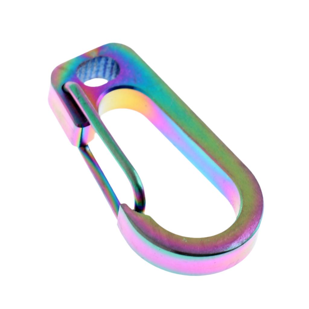 Titanium Alloy Carabiner Clip Spring Keychain Quick Hook Buckle Outdoor