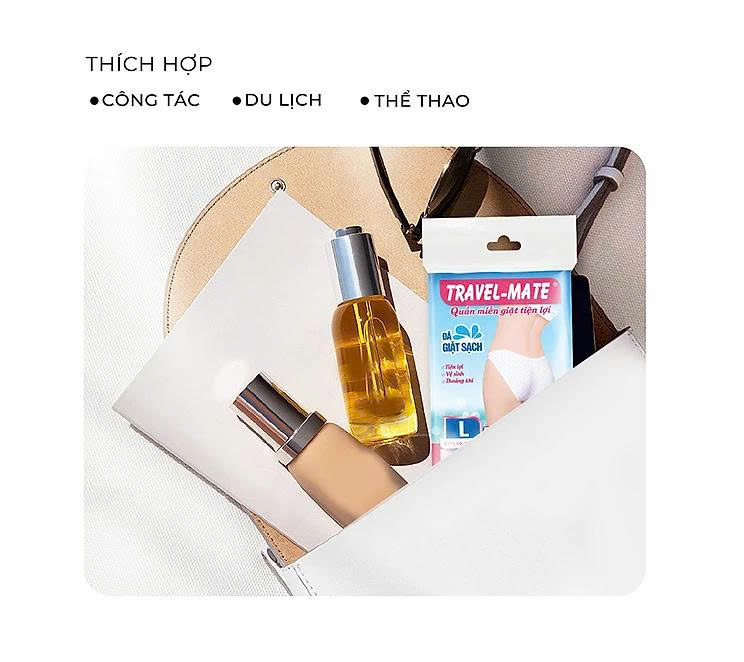 Combo 5 quần lót nữ du lịch dùng 1 lần Size L 45-55kg