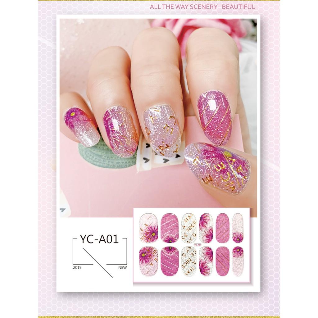 20 mẫu Miếng dán móng tay nail nhiều hình dễ thương N04 mix mẫu