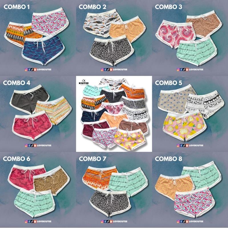 Combo 3 quần hoạ tiết BOOTY SHORT ngắn ôm mông - LOVEKIUTEE