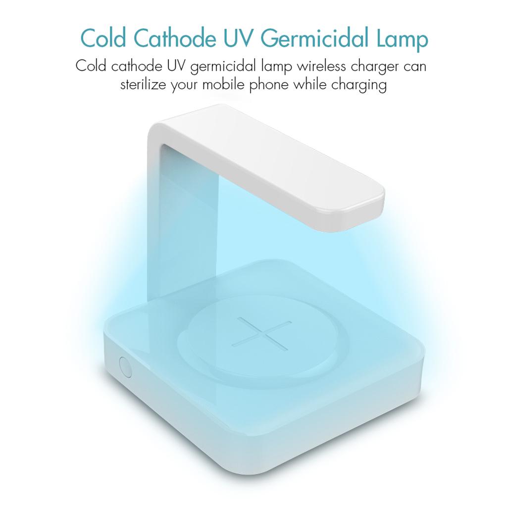 Cell Phone UV Disinfection Light Smartphone Sterilizer Wireless Charger Stand