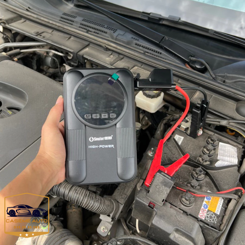 Bơm Lốp Kiêm Kích Bình Ô Tô, Xe Máy SOULOR CYD14 129000mAh Đa Năng – Sạc Dự Phòng, Đèn Pin, Bơm Siêu Tốc - Hàng chính hãng