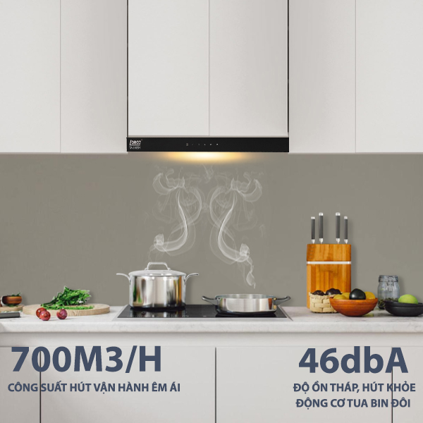 Máy Hút Mùi LORCA TA 3005H 70cm Hàng Nhập Khẩu Chính Hãng Cao Cấp, Giảm Tiếng Ồn, Công Suất Lớn, Bền Bỉ, Hoạt Động Êm Ái