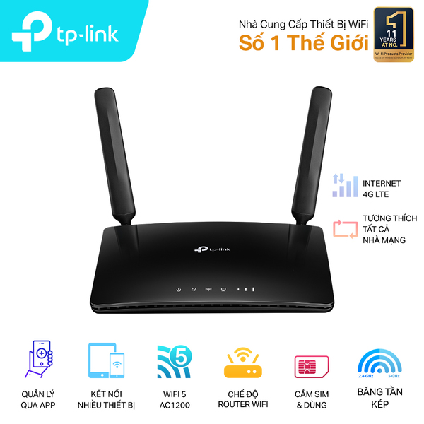 Router Wifi TP-Link 4G Archer MR400 - Hàng chính hãng