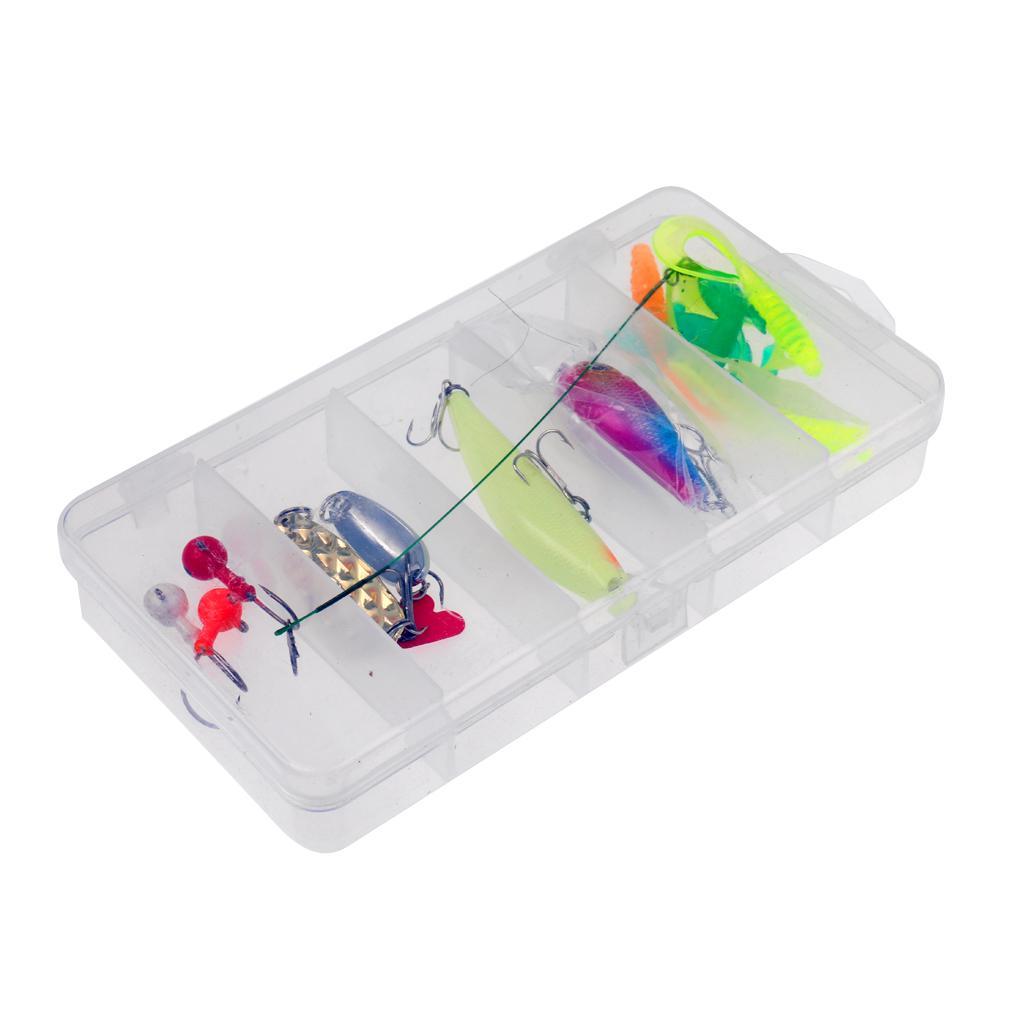 Fishing Lures Set Jig Head Hooks Frog Shrimp Leader Maggot Soft Hard Baits