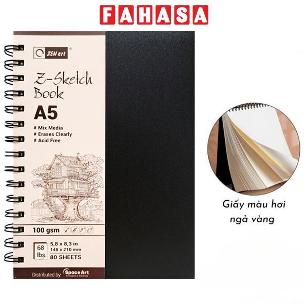 Sổ Z Sketch Book A5 - Giấy Trơn - 160 Trang 100gsm - Zen Art TMG-8393