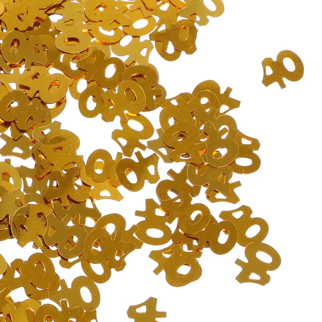 Table Confetti Age Birthday Party Wedding Anniversary Table Confetti Gold