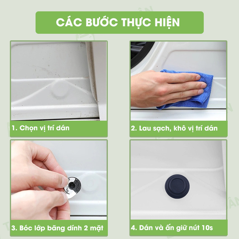 Nút giảm chấn đóng cửa ô tô cao su giảm lực đóng, phụ kiện ô tô Tâm Luân