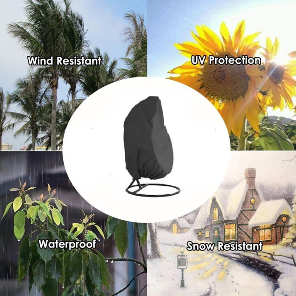 Patio Hanging Chair Cover Outdoor Egg Chair Cover Durable Waterproof Swing Chair Dust Cover
