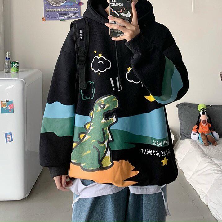 áo Hoodie In Hình Khủng Long Thời Trang Phong Cách Hàn Quốc HOT HIT