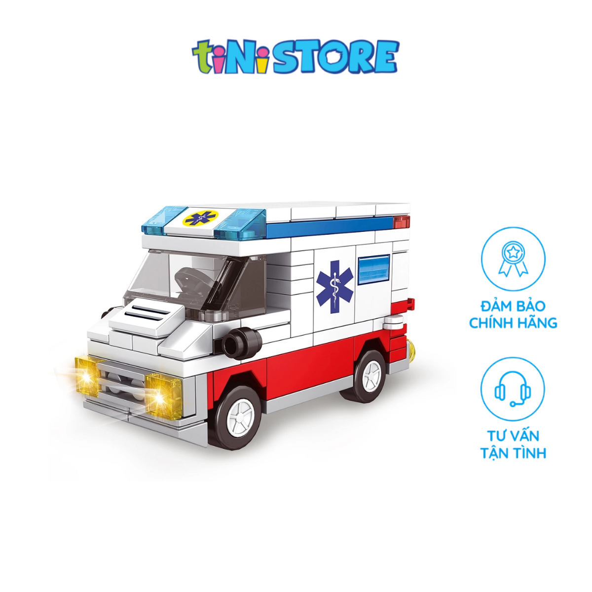 Đồ chơi lắp ráp xe cấp cứu 102 mảnh Value Toys