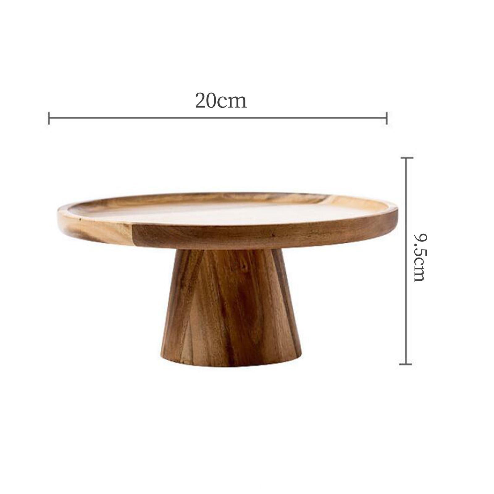 2x Wooden Pedestal Dessert Table High Tray Cake Stand Holders cake Display
