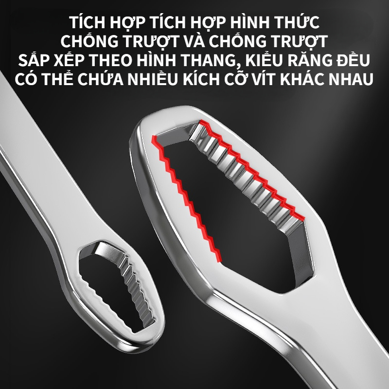 Cờ lê Torx đa năng Tự siết Cờ lê điều chỉnh đa năng hai đầu đa năng 8-22mm