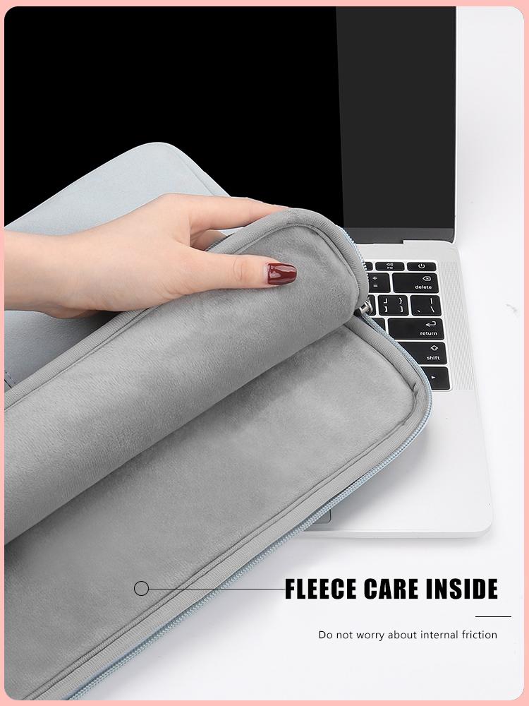 Da PU Nữ Túi Laptop Xách Tay Case Tặng Cặp Dùng Cho Macbook Air 13.3 14 15.6 Inch Nam Túi Xách Tay Đeo Vai Nữ Tay túi