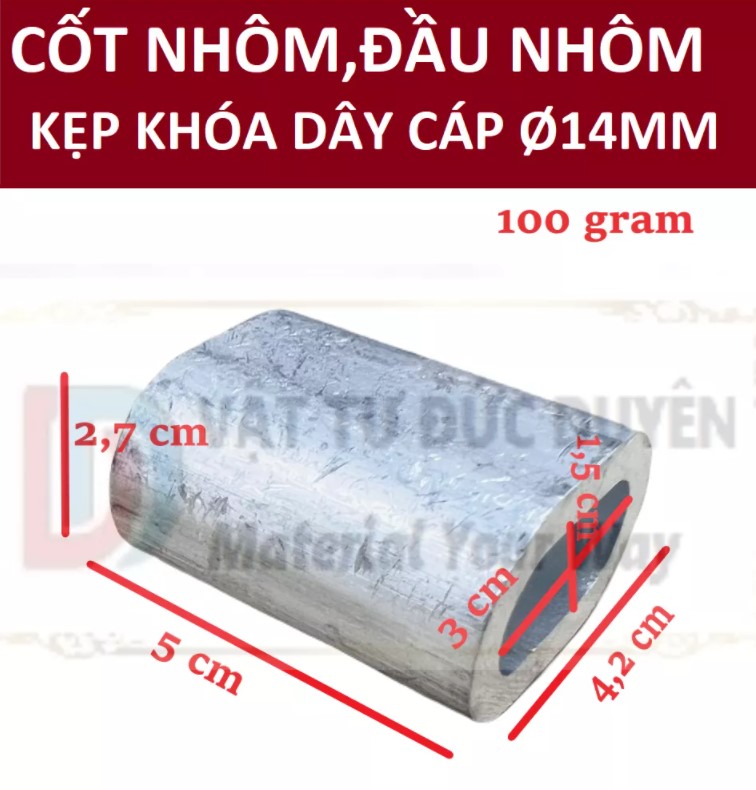 Cốt đầu nhôm khóa cáp