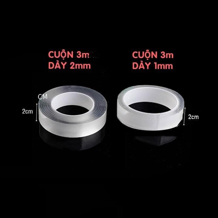 Băng keo dán dính trắng và 2 mặt đa năng trong suốt 3m siêu dính supercheap