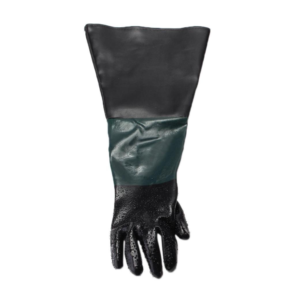 2x Left Hand Protective Working Gloves for Sand Blast Cabinet 60cm