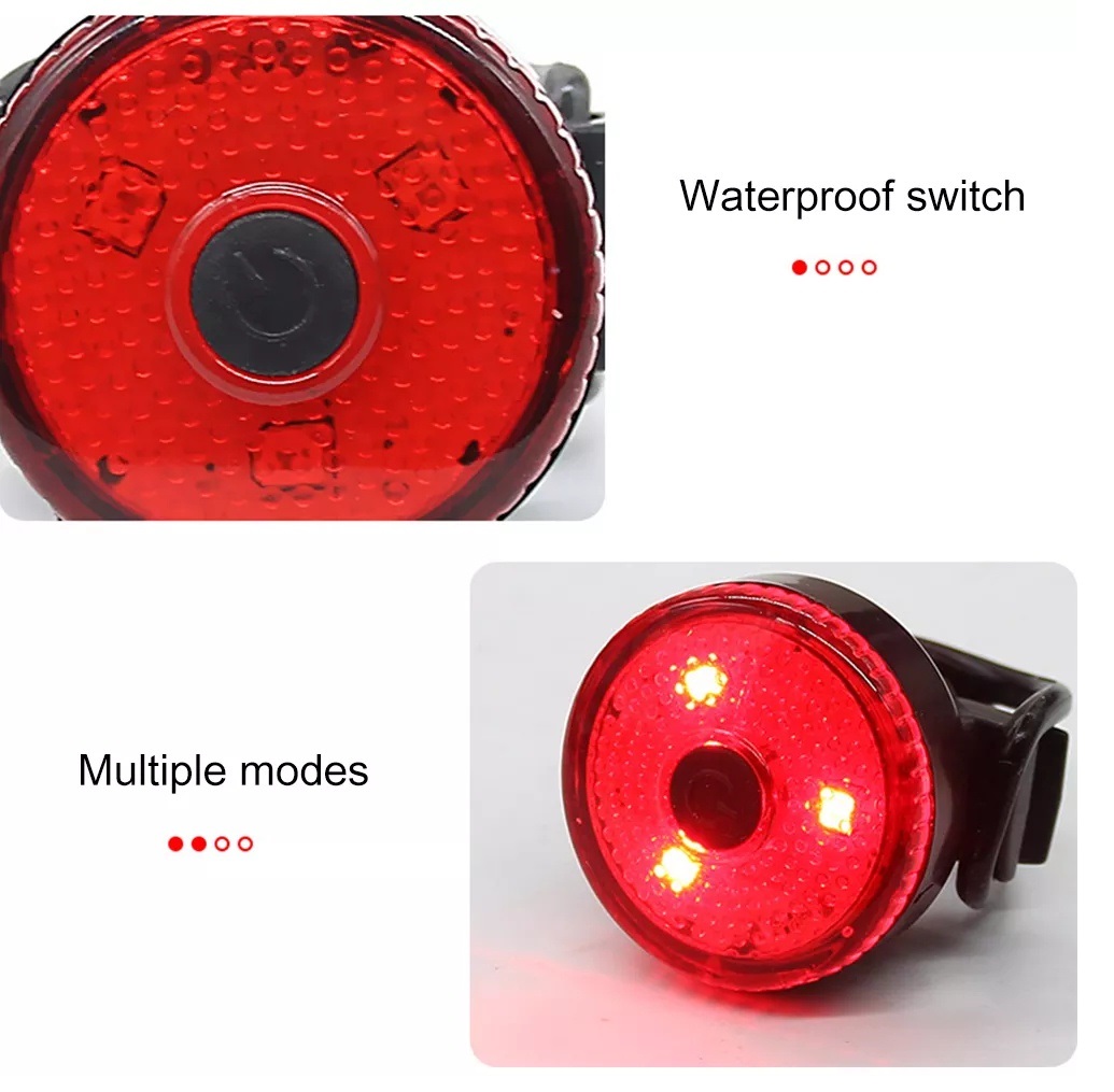 đèn xe đạp - Đèn led 3 bóng gắn đuôi xe đạp,dùng pin sạc, chống thấm nước, nhỏ gọn, thời trang - Hàng chính hãng