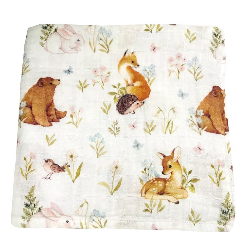 In Kỹ Thuật Số Tre & Cotton Muslin Chăn Cho Bé Khăn Tắm Bé Sơ Sinh Đầm Bọc Nhận Chăn Cho Bé
