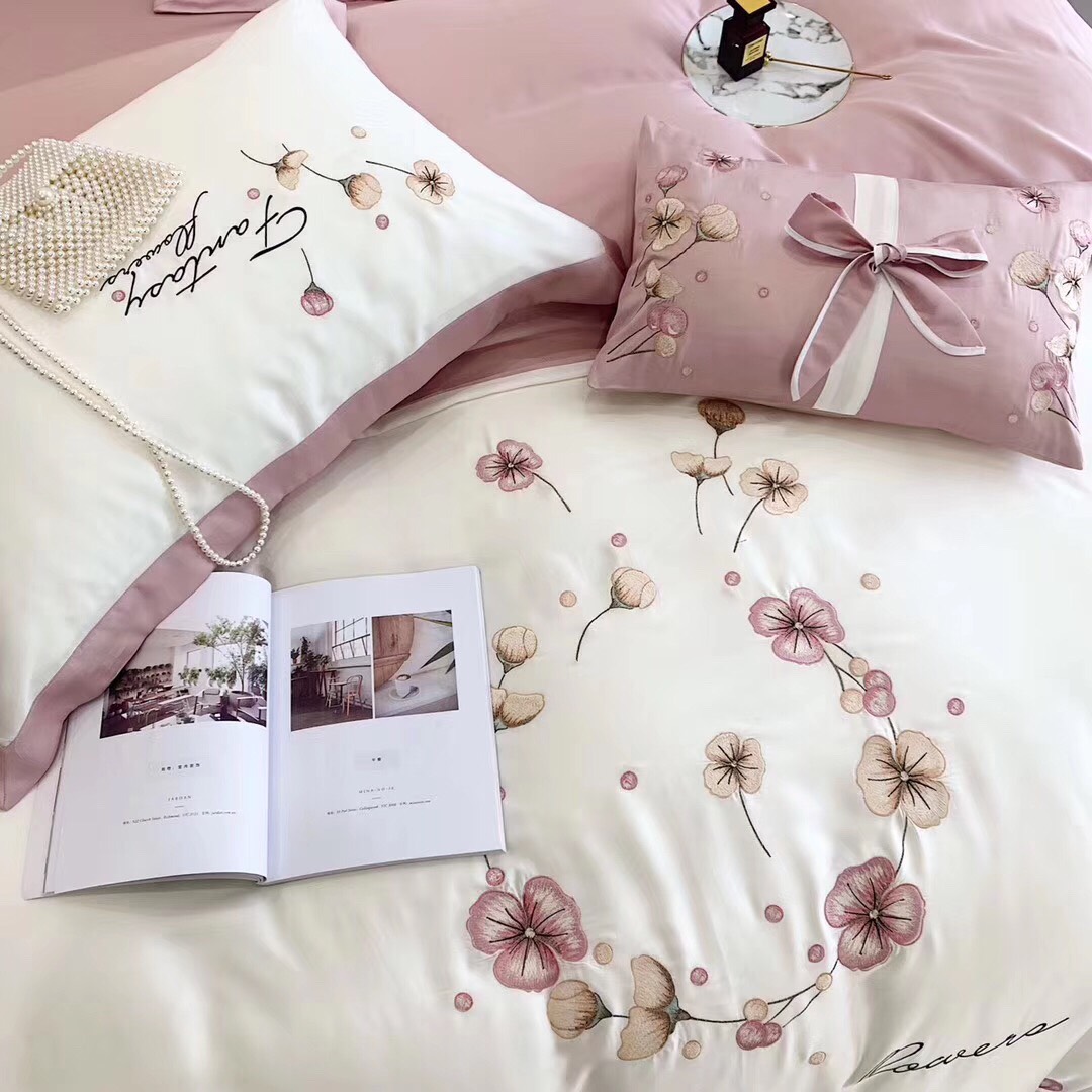 Bộ Chăn Ga Gối Lụa Tencel 60s Fantasy Flowers Cao Cấp