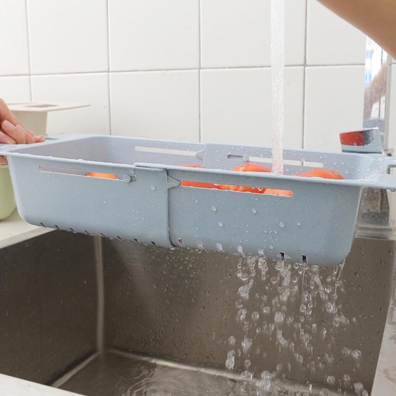 Rổ gác bồn rửa chén Việt Nhật 5613 điều chỉnh kích thước - Khay để đồ gác bồn rửa bát thông minh