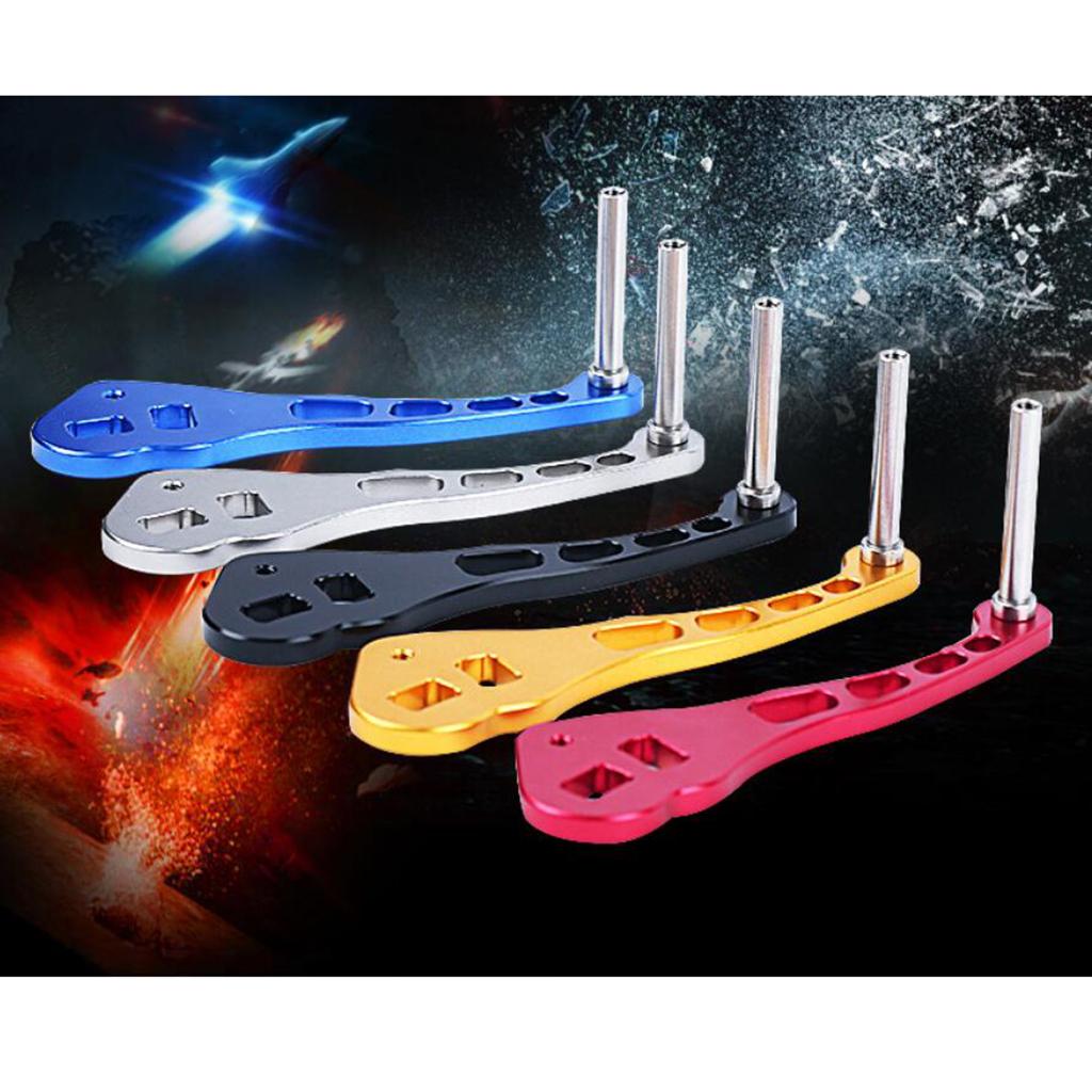 Fishing Spinning Reel Handle Metal Rocker Arm Reel Replacement Power Handle Grip, Optional Colors