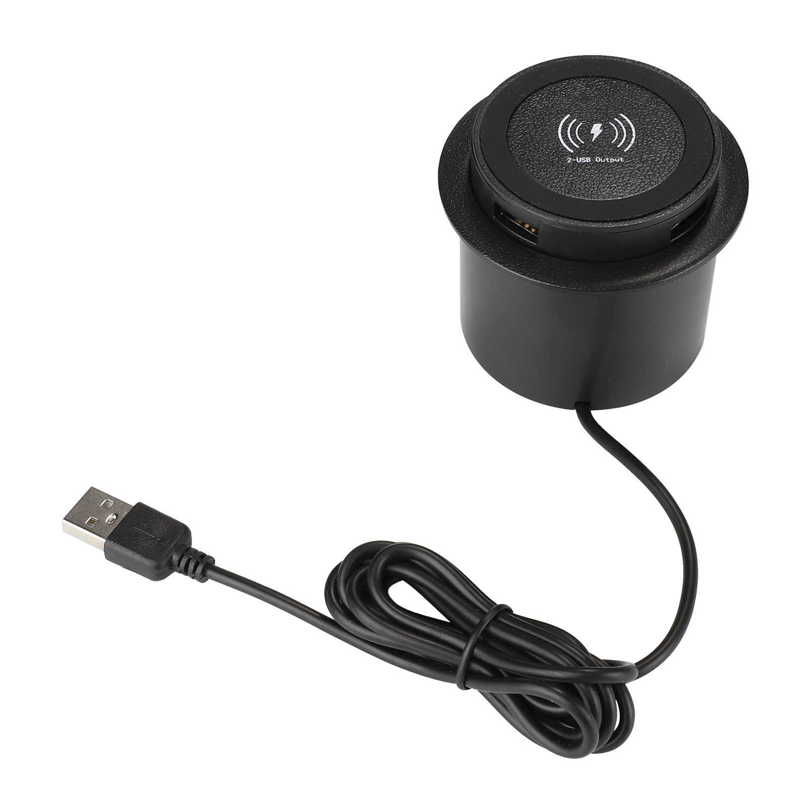 Bộ Sạc T9 Không Dây Nhúng Trên Máy Tính Để Bàn QI Với Tấm Sạc Nhanh Có 2 Cổng USB