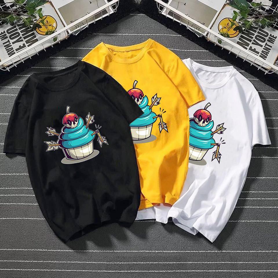 Áo thun nữ form rộng in hình họa tiết hoạt hình vải dày mịn TEEW447