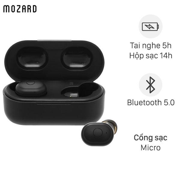 Tai nghe Bluetooth True Wireless Mozard DS635-WB Đen - Hàng Chính Hãng