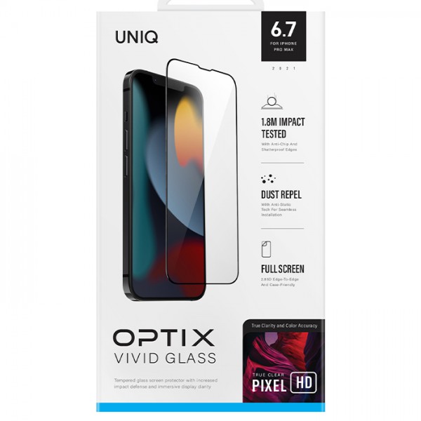 Kính Cường Lực UNIQ OPTIX Vivid Clear cho iPhone 13 Series - Hàng Chính Hãng