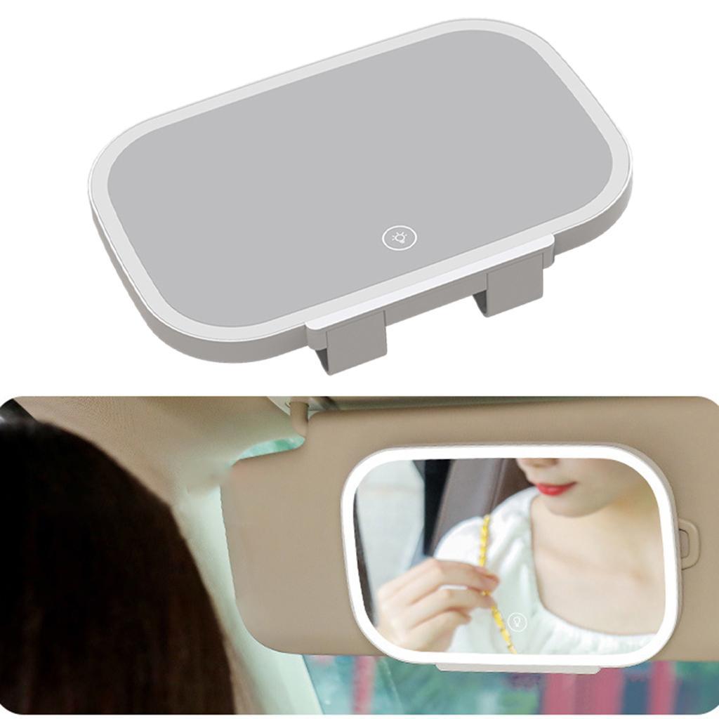 Auto Vanity Mirror Three Levels Dimming with LED Lights for Men white
