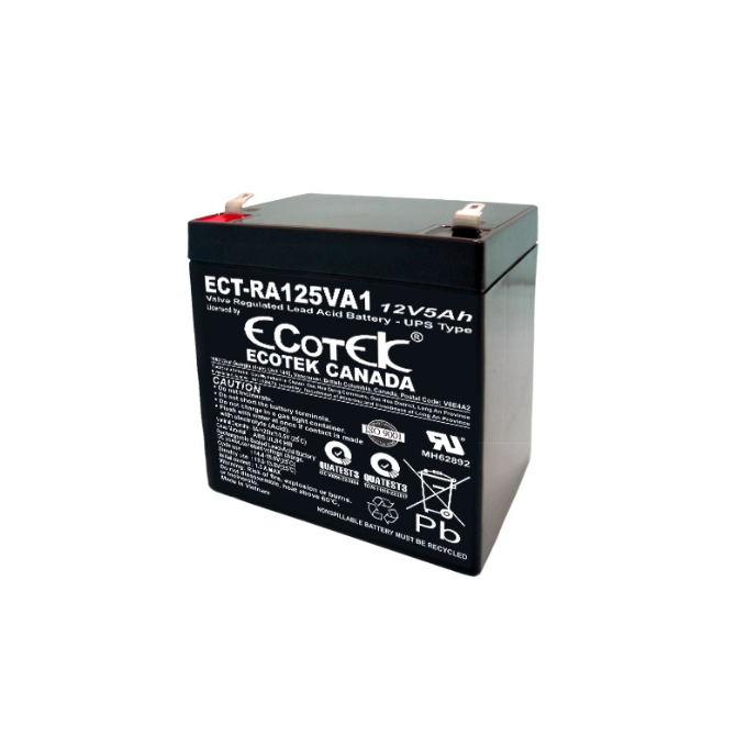 Ắc quy ECOTEK, ECT-RA125VA1, 12V5AH - Dùng cho Bộ Lưu Điện - Hàng chính hãng