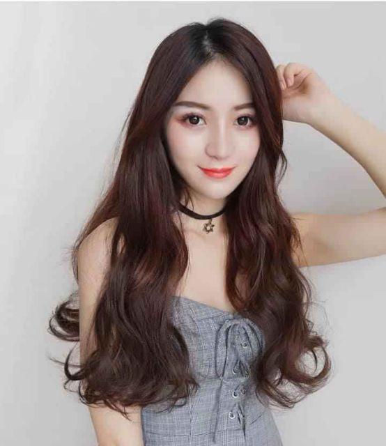 Tóc giả nữ ️️ ️️ kẹp phím phồng xoăn 2 bên