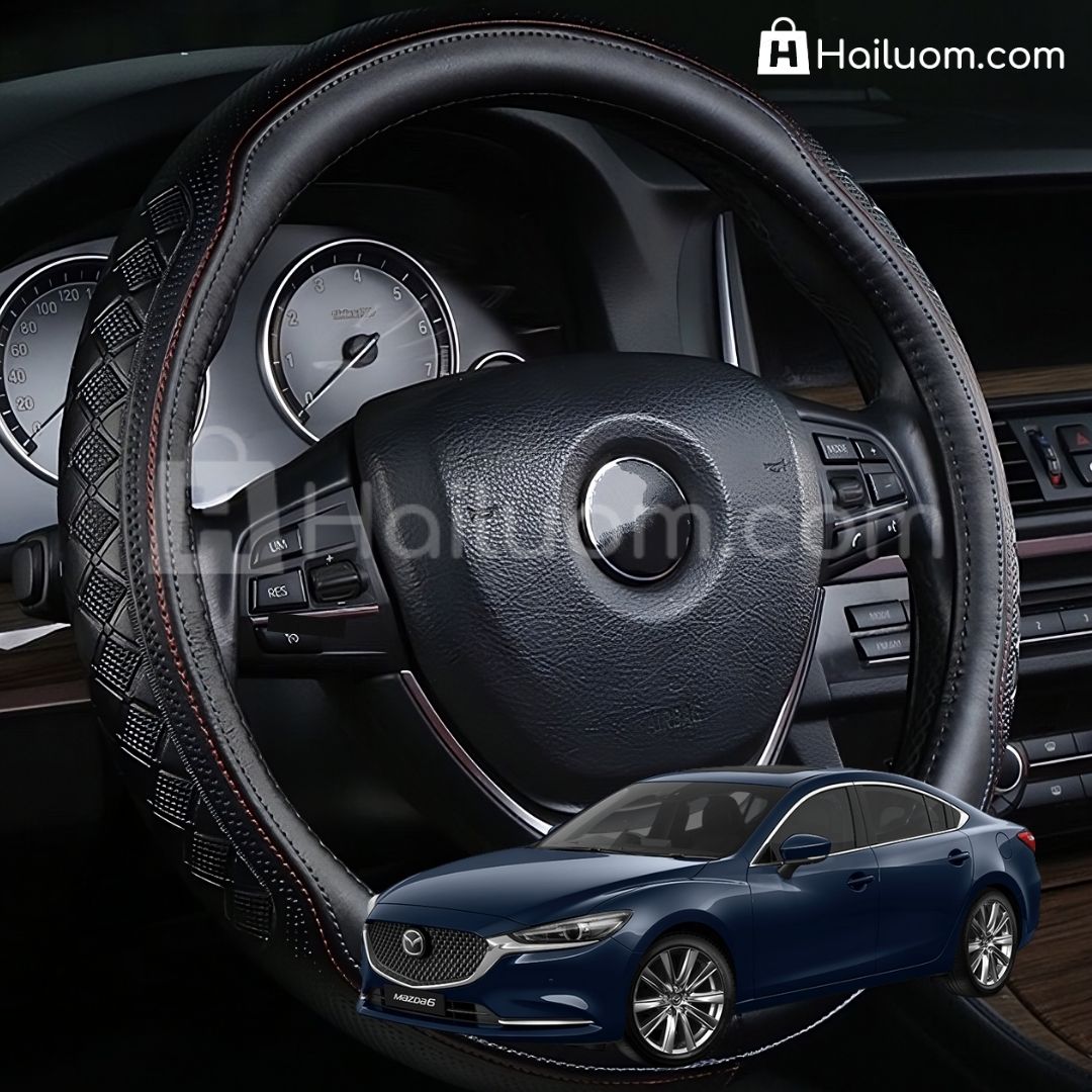 Bọc Vô Lăng ô tô cho MAZDA 6 Da Thật Cao Cấp 4 Mùa