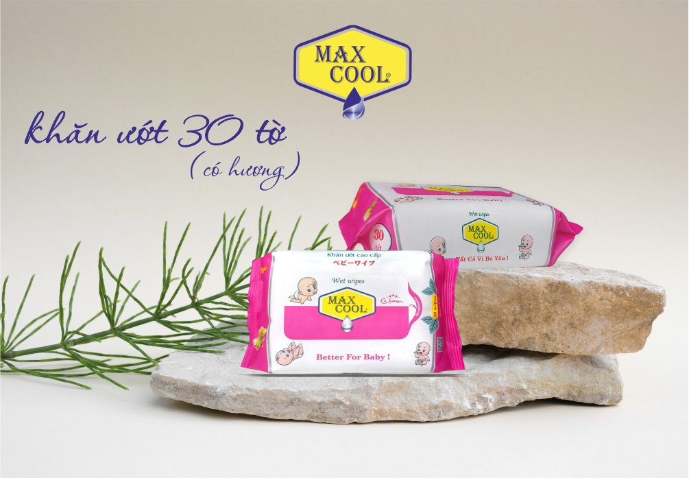 Combo 2 Gói Khăn Ướt Max Cool 30 Tờ Có Hương