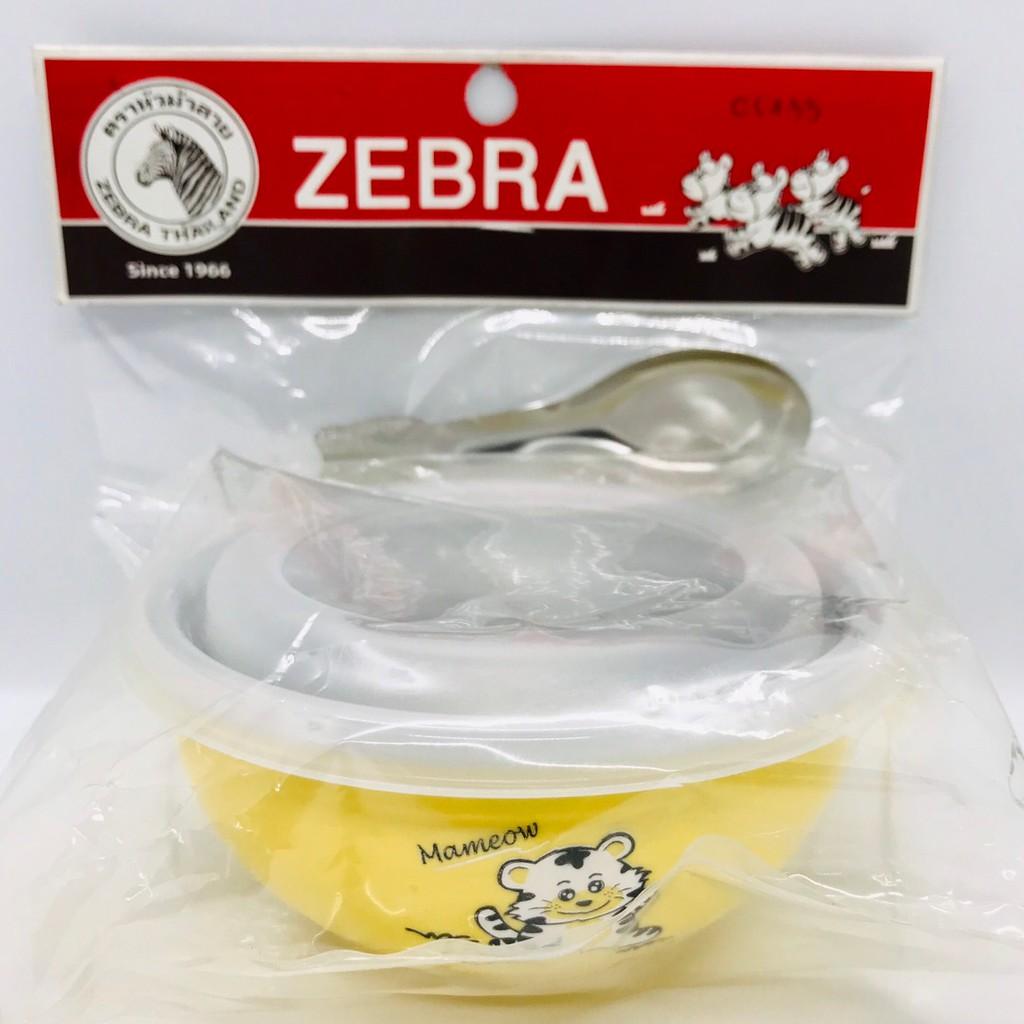 Chén Inox Zebra Hai Lớp Có Nắp Kiddy Kèm Muỗng - 184202