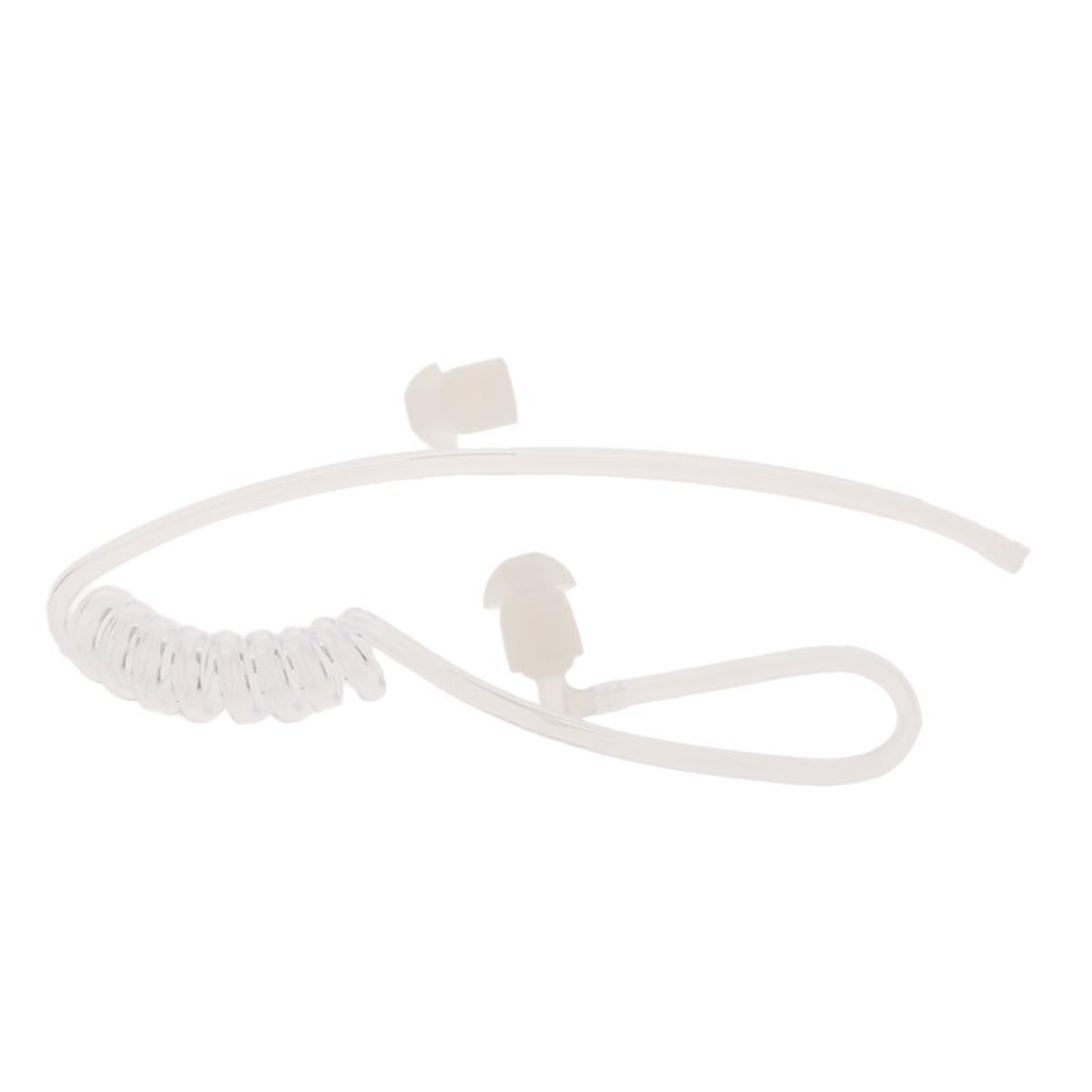 Throat Mic Covert Acoustic Tube Earpiece Headset With Finger Ptt Compatible For 2 Pin Two Way Radio Walkie Talkie Motorola P88, Cp040. Cp100, Cp110, Cp125, Cp150, Cp200, Cp250, Cp300