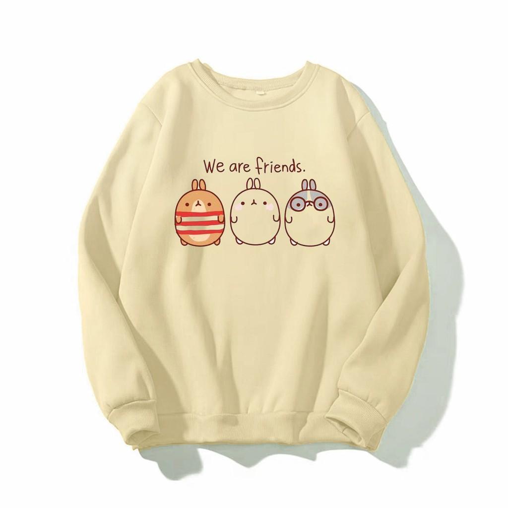 ÁO SWEATER NỈ UNISEX IN 3 GÀ CON FORM NAM NỮ SIÊU DỄ THƯƠNG