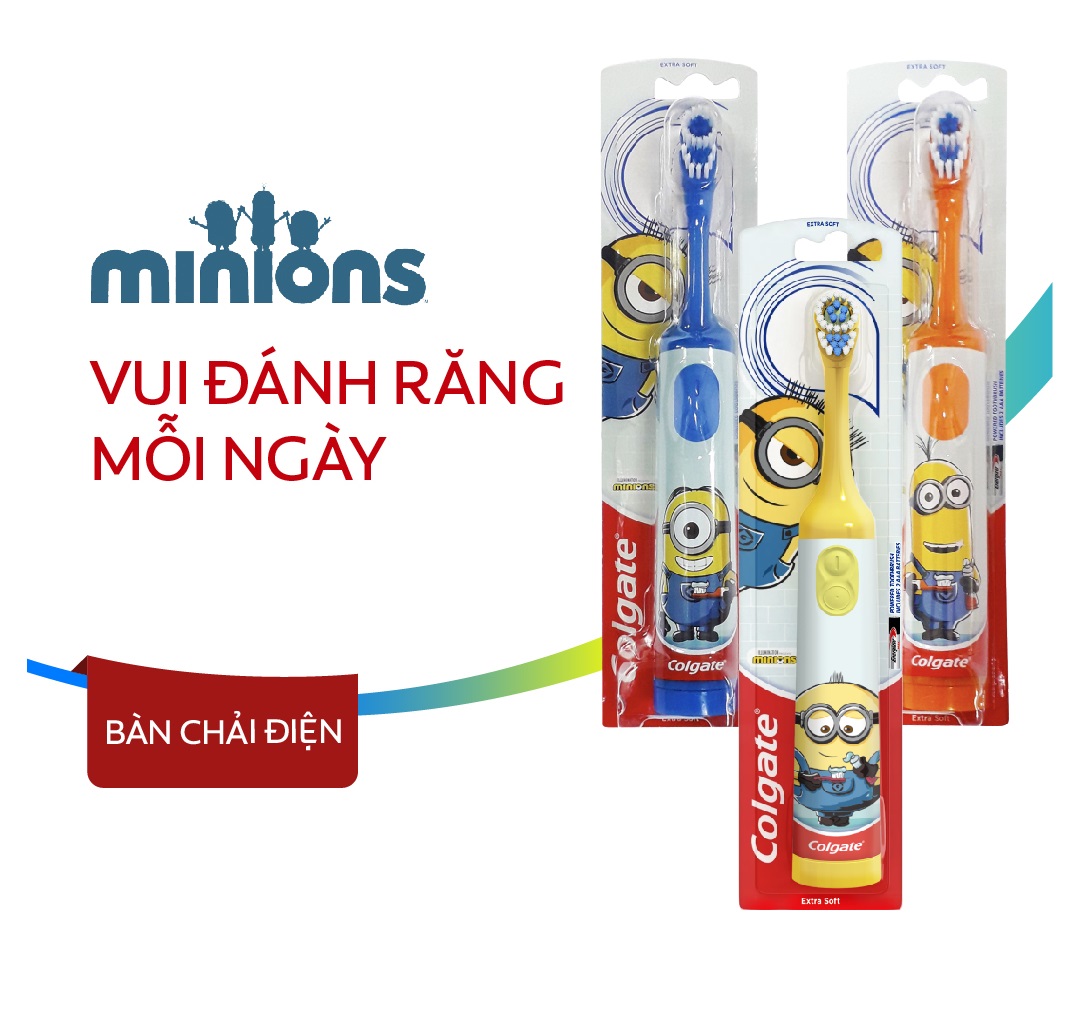 Bàn chải đánh răng điện Colgate Minions dành cho trẻ em