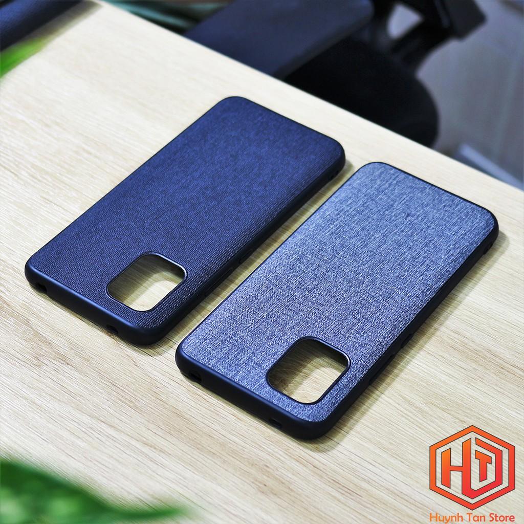Ốp lưng Mi 10 Lite vân vải Jean chống bám vân tay cực tốt