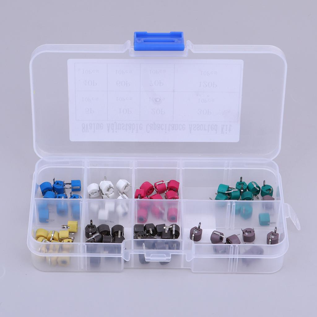 Trimmer Capacitors Assorted Box Kit 8 Values X 20 Piece
