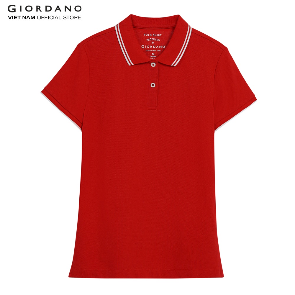 Áo Thun Có Cổ Polo Nữ Trơn Giordano 05311018