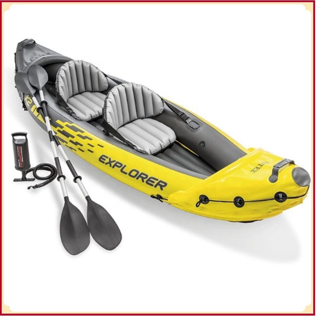 Thuyển Phao Bơm Hơi Kayak Deluxe Explore Duo Bơm Hơi Cho 2 Người du lịch dã ngoại