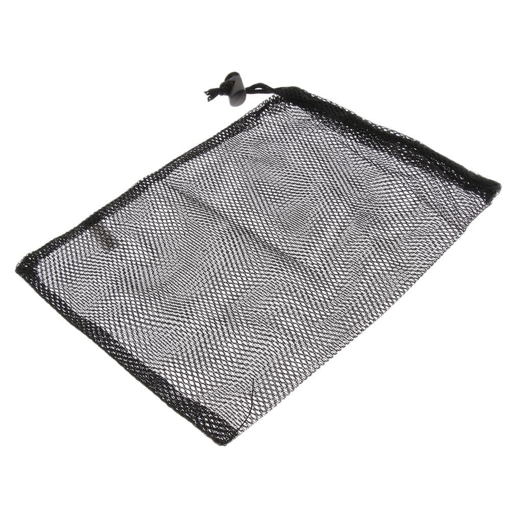 2-5pack Lightweight Mesh Stuff Sack Storage Bag Drawstring for Travel Camping