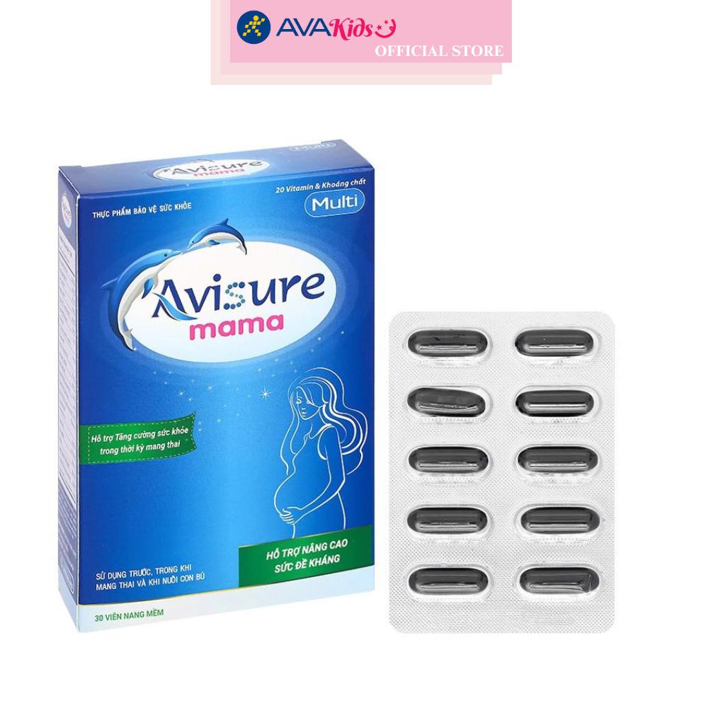 Bộ 2 hộp viên uống Avisure mama bổ sung vitamin và khoáng chất 60 viên